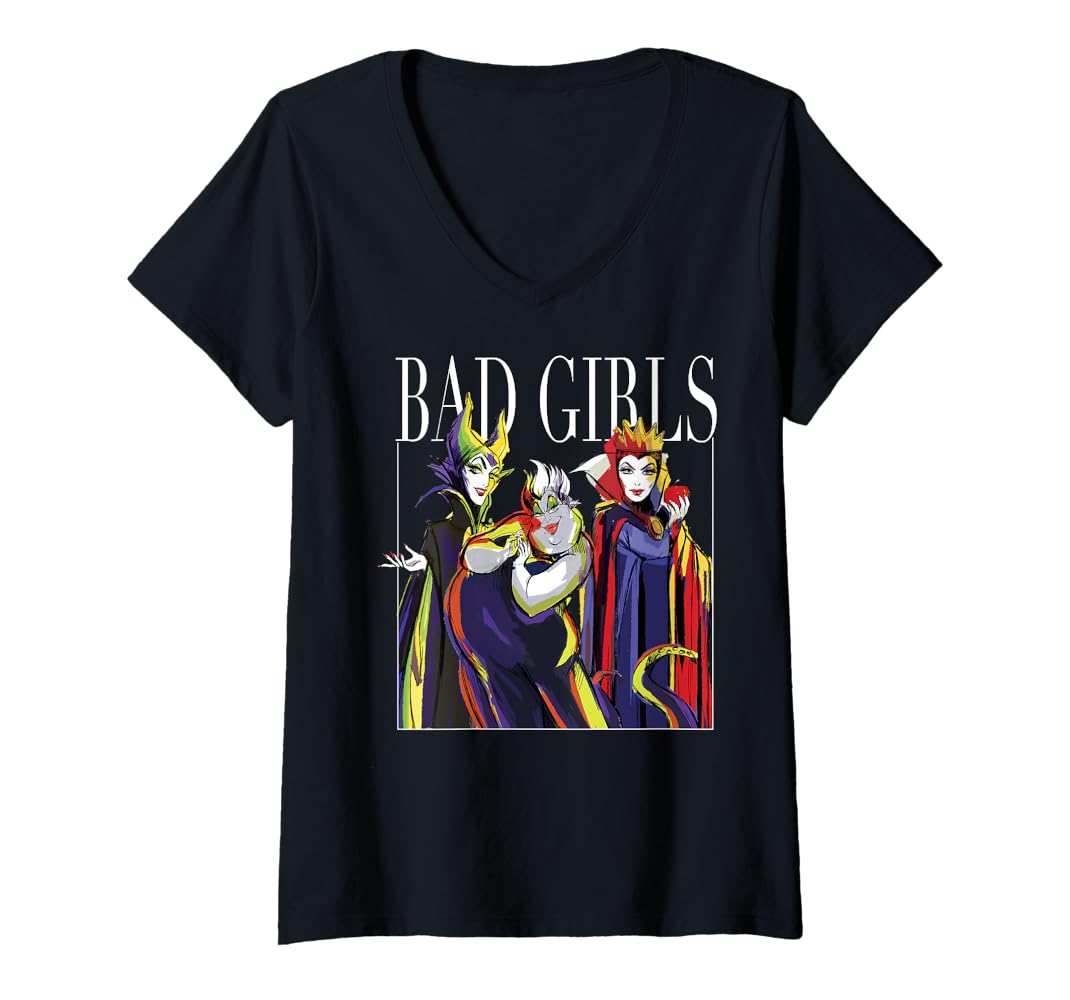 Disney Villains Bad girls Tシャツ 希少Lサイズ Vintage Walt Disney World Shirt Bad Girls Villains Pink